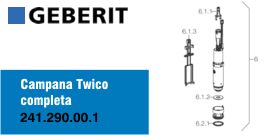 Ricambio campana completa Geberit Twico Sigma 8 e Unica