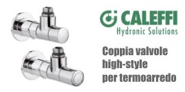 Valvole Caleffi 4001/00 cromate per termoarredo