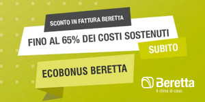 Beretta Ecobonus, subito 65% sconto in fattura