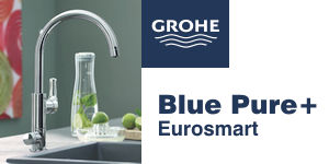 Grohe Blue Pure+ Eurosmart, rubinetto miscelatore per cucina con filtro acqua ai carboni attivi