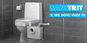 Sanitrit, trituratori di scarico WC, stazioni di sollevamento e pompe acque chiare e nere in offerta