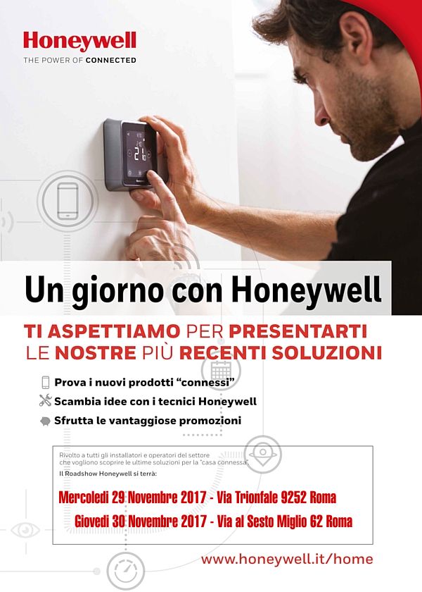 Honeywell Roadshow 2017, giornate al banco con Evohome e sistemi Lyric Wi-Fi