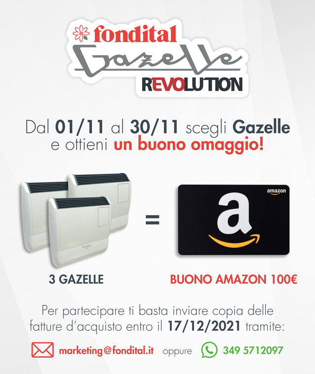 Promozione Fondital Gazelle Revolution valida fino al 30 novembre 2021