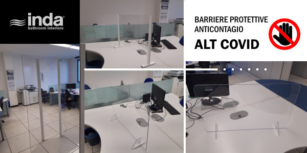 Pannelli trasparenti in acrilico e barriere protettive anticontagio Alt Covid by Inda