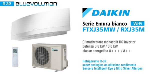 Climatizzatore Daikin Emura FTXJ-35MW