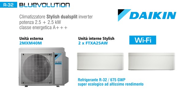 Climatizzatore dualsplit Daikin Stylish WiFi