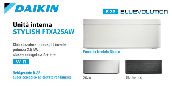 Climatizzatore Daikin Stylish FTXA-25AW unità interna