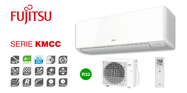 Climatizzatore Fujitsu serie KMCC monosplit R32