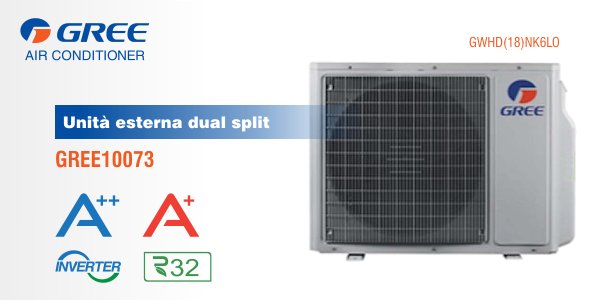 Climtizzatore Gree dual split GREE10073 unità esterna