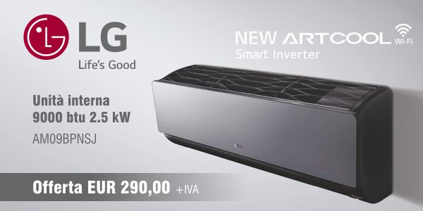 Climatizzatore LG Electronics Smart Inverter unità interna Artcool WiFi 9000
