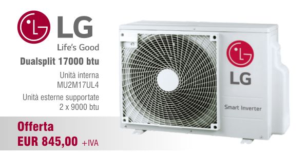 Climatizzatore LG Electronics Smart Inverter unità esterna dualsplit 17000
