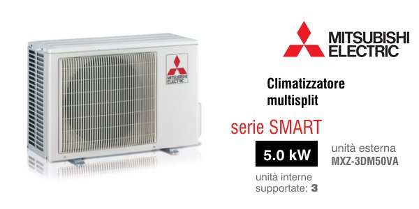 Climatizzatore Mitsubishi Electric unità esterna MXZ-3E54VA trialsplit