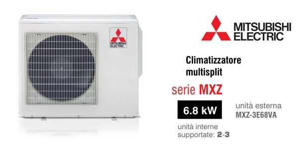 Climatizzatore Mitsubishi Electric unità esterna MXZ-3E68VA trialsplit