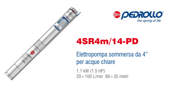 Elettropompa Pedrollo 4SR4m/14-PD