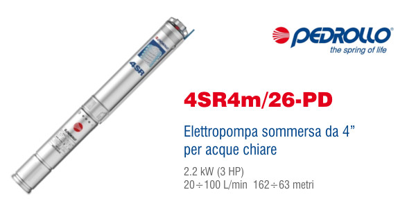 Elettropompa Pedrollo 4SR4m/26-PD