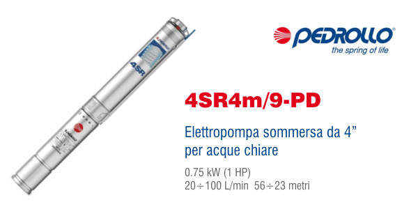 Elettropompa Pedrollo 4SR4m/9-PD