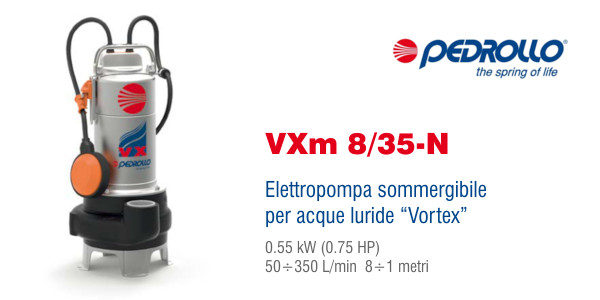Elettropompa Pedrollo VXm 8/35-N Vortex