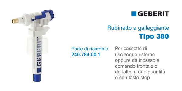 Ricambio rubinetto a galleggiante Geberit Tipo 380 in offerta -  Termoidraulica Coico Roma