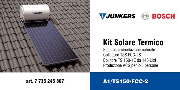 Kit solare termico Junkers A1/TS150/FCC-2