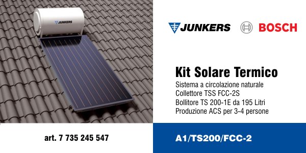 Kit solare termico Junkers A1/TS200/FCC-2