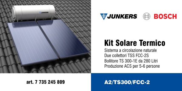Kit solare termico Junkers A2/TS300/FCC-2