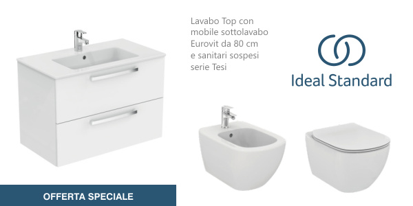 Mobile bagno Ideal Standard Eurovit con sanitari Tesi