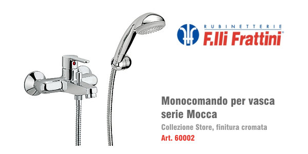 Monocomando vasca con doccia duplex Frattini serie Mocca