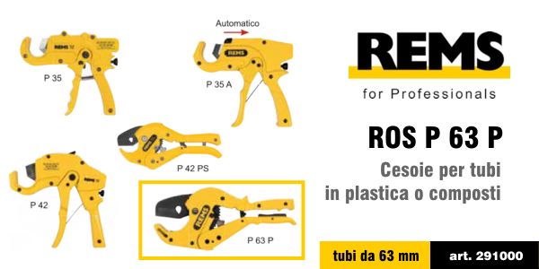 Cesoie per tubi REMS ROS P 63 P