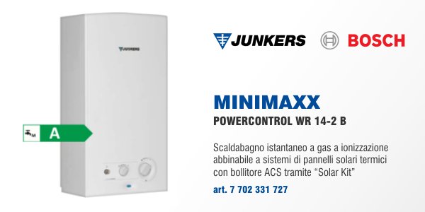 Scaldabagno Junkers Minimaxx Powercontrol WR 14-2 B