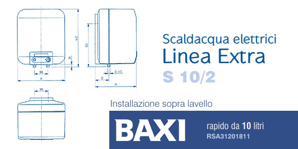 Scaldacqua elettrico Baxi S 10/2