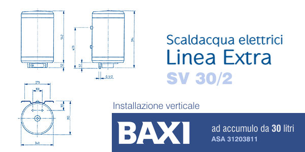 Scaldacqua elettrico Baxi SV 30/2